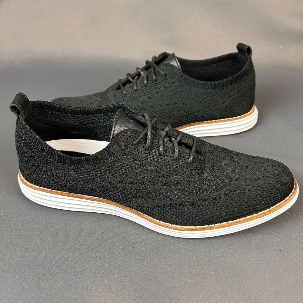 Cole Haan Black Stitchlite Wingtip Oxford Sneaker Shoes Size 8B - Picture 9 of 16